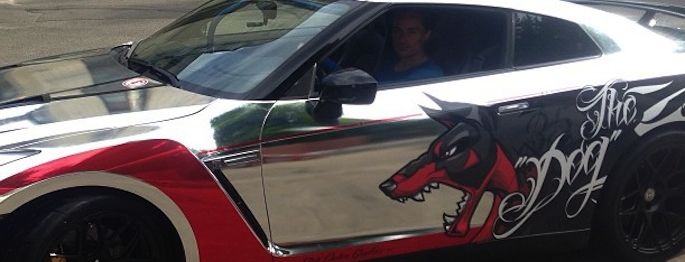 Pro Tennis Player Shows Off World's Least Subtle Car